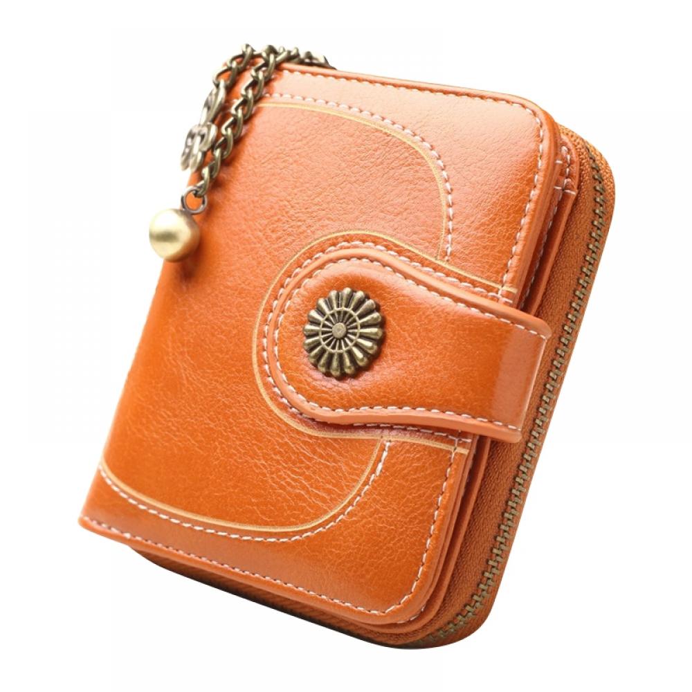 EFINNY Small Women Wallet Card Holder Ladies Purse with Zipper Pocket