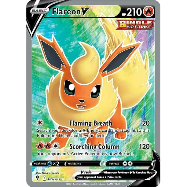 Pokemon Evolving Skies Flareon V 169 Walmart Com