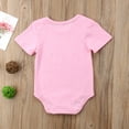thumbnail image 3 of Qiylii Baby Summer Romper Letter Print Short Sleeve Bodysuit Jumpsuit, 3 of 7