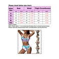 thumbnail image 2 of Avamo Women Two Piece Swimsuit High Waist Bikini Set Swimwear Beachwear Tops+Bikini Bottoms Bathing Suit Ladies Push Up Padded Backless Floral Swimming Costumes, 2 of 3