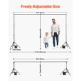 thumbnail image 4 of STAWAY Backdrop Stand Kit 6.5x10 ft - Heavy-Duty, Adjustable, Easy Setup for Photography, Parties & Events - Complete with Clips & Sandbags, 4 of 9