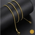 thumbnail image 7 of Infinique Creations - 18k Gold Plated Stainless Steel Round Box Chain Bracelet Necklace 1.5-5mm 7"-38", 7 of 7