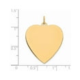 thumbnail image 2 of 25mm 925 Sterling Silver Satin Back Gp Engraveable Love Heart Polished Disc Charm Pendant Necklace for Women, 2 of 2