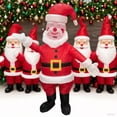 thumbnail image 2 of Red Inflatable Santa Claus Inflatable Dress Up Blow Up Santa Claus Costume Cosplay Party Halloween Suit Decoration,Height 59"–74.8",Gold Belt, 2 of 4