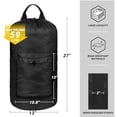 thumbnail image 3 of Laundry Bag with Shoulder Straps and Mesh Pocket Laundry Backpack Large Portable Laundry Hamper for College Travel, Laundromat, Apartment (Black), 3 of 5