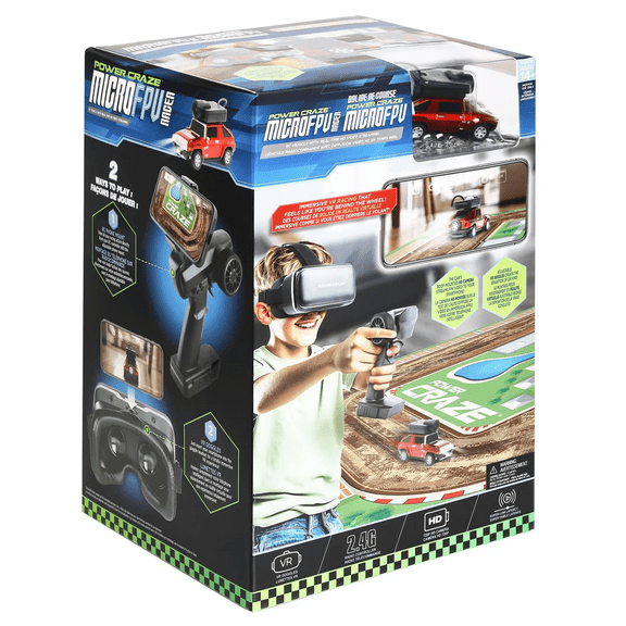 Power Craze Micro FPV Racer RC Vehicle With Real-time HD Video Streaming 2.4GHz Remote Control Car