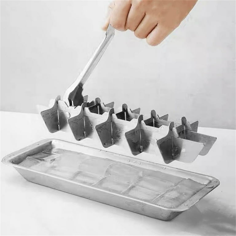 Aazon.co: Stainless Steel Ice Cube Tray With 18 Slots, Etal Ice Cube