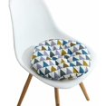 thumbnail image 1 of Chair Cushion Printed Soft Class Office Chair Pad 40x40cm Round-Triangle Multicolored, 1 of 5