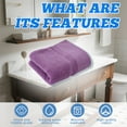 thumbnail image 4 of AUQ Wash Gags for Body,Thick Absorbent Cotton Loops Face Wash Cloth,Fine Reinforced Stitching Hand Towels,Purple,29.53*13.78*0.39in, 4 of 7