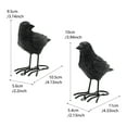 thumbnail image 2 of YATLTE Raven Black Bird, Resin Fake Crow, Raven Statue Black Bird, Ornament Wood Hanging Figurine Holiday Decoration Handmade Carving Small Animal, 2 of 6