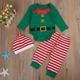thumbnail image 6 of Odeerbi 2025 Baby Boys Girls Autumn Christmas Clothes Set Toddler Romper Pant Hat Outfits Clothes, 6 of 7