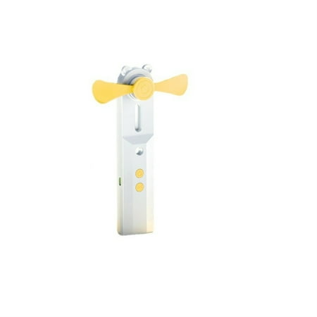 

Thinsont Handheld Fan Multicolored Built-in Battery Charging Travelling Accessories USB Ventilator 2W Wind Power Rechargeable Air Cooler Yellow