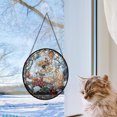 thumbnail image 4 of Chinchilla Ornament Christmas 2025, Chinchilla Stained Glass Window Hanging – Colorful Decorative Sun Catcher for Home and Holiday Decor, 4 of 5