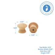End Grain Wood Knobs 3/4-inch, Pack of 25 Unfinished Small Wooden Knobs for Cabinets, Dressers, Drawer Pull Knobs, Furniture Replacement Knobs, and Crafts, by Woodpeckers