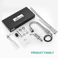 thumbnail image 4 of Appaso 3 Hole Kitchen Faucet with Pull Down Brushed Nickel 211BN, 4 of 8