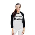 thumbnail image 2 of Thread Tank Mountain Mama Unisex 3/4 Sleeves Baseball Raglan White Black Small, 2 of 4