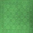 thumbnail image 1 of Ahgly Company Indoor Square Oriental Emerald Green Industrial Area Rugs, 4' Square, 1 of 4