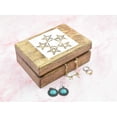 thumbnail image 3 of Caja de almacenamiento para recuerdos de joyería, madera tallada a mano, 18 cm, 3 of 7