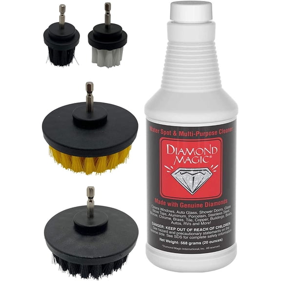 Diamond Magic Combo - 20oz Diamond Magic & 4-pc. Drill Brush Set