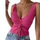 thumbnail image 3 of Blusa con Cordón frontal para mujer Nikou Top de punto con Cordón Cuello en V sin mangas, 3 of 6