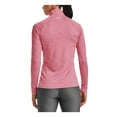 thumbnail image 2 of UNDER ARMOUR Womens Pink Heather Long Sleeve Zip Neck Top L, 2 of 4