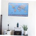 thumbnail image 4 of COSMOBETTY Full Lamination Blue World Map Mural Decorative Large Wall Poster with Detailed Political Design, 4 of 8