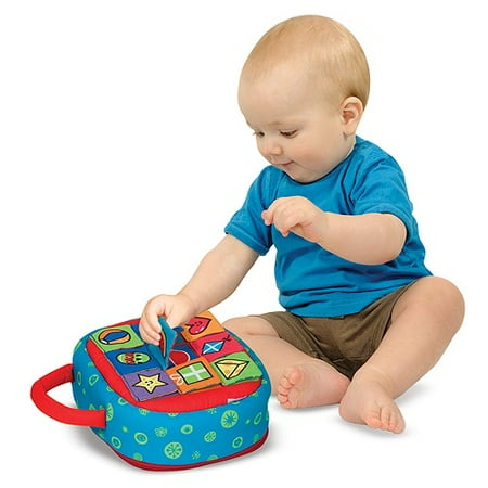 Melissa & Doug Kids de K Prenez-Along Forme Sorter Jouet bébé avec sac Activité 2 faces et 9 texturé blocs de forme