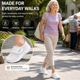 thumbnail image 6 of Qaltryn Wide Toe Sneakers for Women Breathable Mesh Slip-On Sneakers with Adjustable Strap Lightweight Comfort Sneakers Cushion Casual Womens Walking Shoes Non Slip Sole for Everyday Wear, 6 of 9
