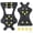 10 Steel Studs-L, variant on Shoes Spikes Non Slip Gripper Spike Ice Traction Cleats, Non-Slip Over Shoe Rubber Spikes for Snow Grippers, Anti Slip Crampons and Slip-on Stretch Footwear