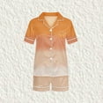 thumbnail image 1 of Pantalons de Pyjama pour Femmes, Hauts à Manches Courtes pour Femmes, Blouse Décontractée pour Enfants Col Rabattu Manches Courtes Mode Ensemble de Pyjama, 1 of 5