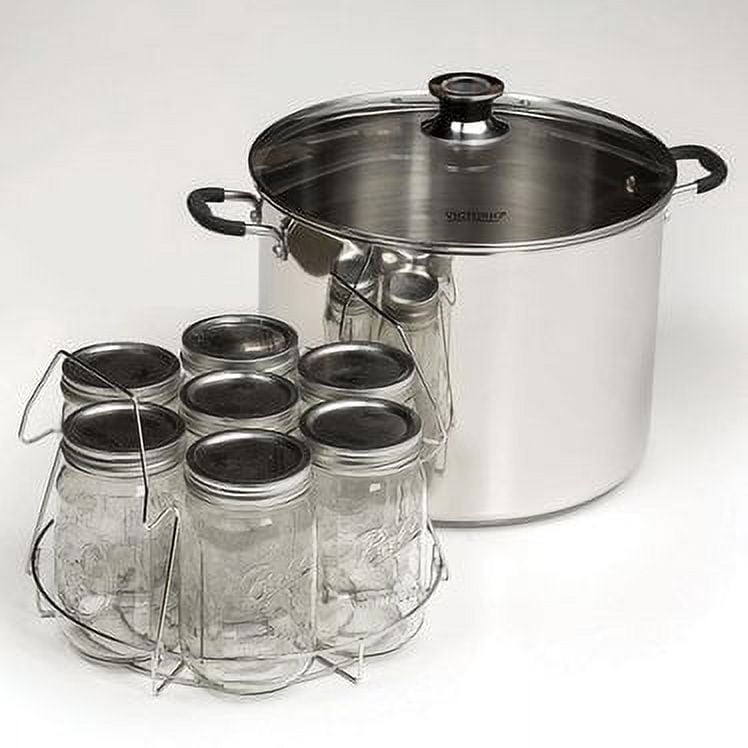 Lehman s Best Water Bath Home Canning Kit Canner Jars Funnel Jar Lifter