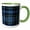 Green/White, variant on 3drose, Image of Clergy or Priesthood Clan Kilt Scottish Tartan Plaid Pattern, 11oz Two-tone Blue Mug