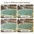 thumbnail image 7 of ODIKA 2'x3' Ultra-Soft Accent Mat, Mid Geometric Century Interlocking Shapes Abstract Hallway Teal None Washable, Bare feet friendly, Easy Care Indoor rug for Bedside, Footrest, 7 of 7