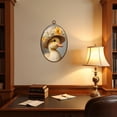 thumbnail image 4 of Duck Canvas Wall Art Duck Vintage Cute Cottagecore Animal Country Aesthetic Floral Hat Feathers Soft Oval Framed Canvas Prints Vintage Wall Hanging Decor for Home Decorations 8.6"x11.4", 4 of 7