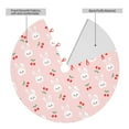 thumbnail image 2 of Picia Rabbit And Cherry Print Christmas Tree Skirt , Christmas Tree Skirt Ornaments for Merry Christmas Holiday Party Decorations Indoor Outdoor-30", 2 of 7