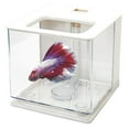 thumbnail image 2 of Fish Tank Aquarium Fish Tank Easy to Change the Water Acrylic Plastic Self-Cleaning Small Fish Tank(White), 2 of 7