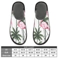 thumbnail image 5 of Flamingo with Palm Trees House Slippers Anti-Skid Winter Slippers with Memory Foam and Indoor Outdoor Soles, 5 of 8