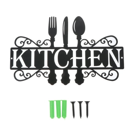 

1 Set Iron Letter Pendant Wall Creative Hanging Plaque Decoration for Kitchen Restaurant