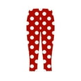 thumbnail image 6 of CFLVAEK Plus Size Capri Leggings for Women High Waisted Tummy Control Yoga Pants Stretch Soft Cropped Pants Fashion Polka Dot Print Beach Capris Red XL, 6 of 7