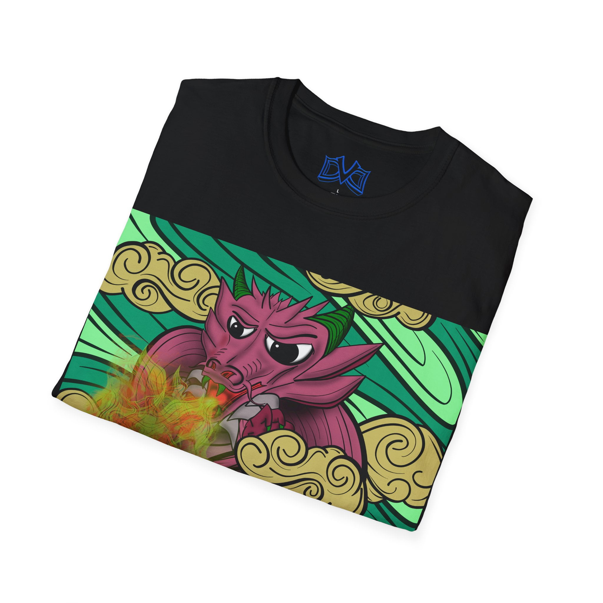 Dragon of Elements, Skate Surf wear. Hand drawn art on a unisex t-shirt