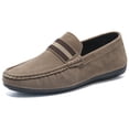 thumbnail image 4 of Khaki Loafers For Mens Round Toe Comfortable Slip On Casual Shoes Breathable Lightweight With Arch Support For Spring Summer Day Wear Size 43, 4 of 9