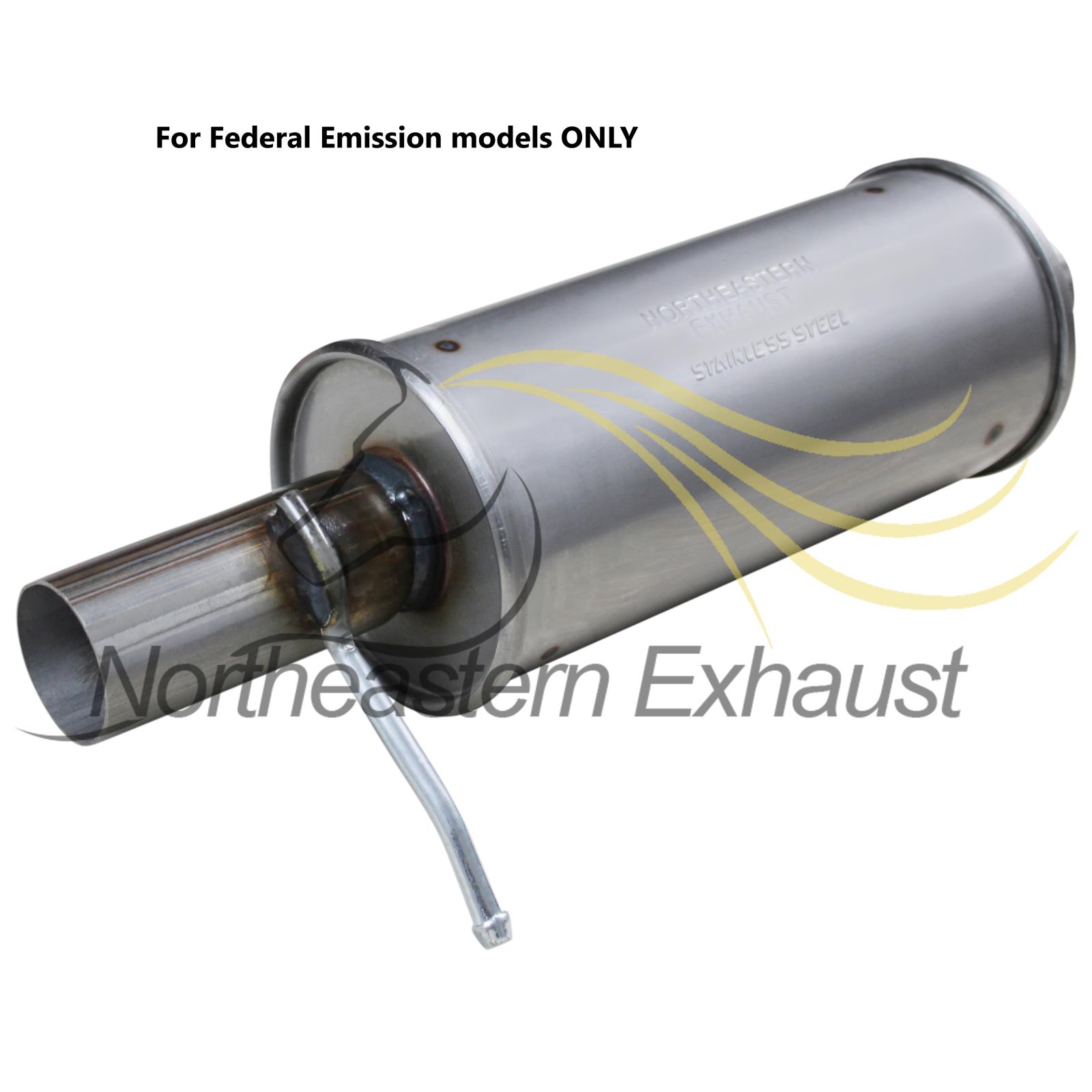 Northeastern Exhaust Resonator, Muffler & Tail Pipe Fits 2004-2009 Mazda 3 2.0L - Direct Fit Federal Emissions Only | Stainless Steel