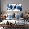 thumbnail image 4 of 48x24 Inches Blue Watercolor Circle Abstract Canvas Wall Art, Modern Indigo Circular Print Wall Decor, Minimalist Picture for Living Room Bedroom Office Home Decoration, 4 of 8