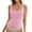 Pink, variant on Ladies Fashion Casual All Wear Solid Color Square Collar Vest Athletic Women Bartender Top Women Tops for Women 3x Size Tops Adventure Tops Women Athletic Womens Top Athletic Tops for Women Loose Fit