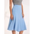 thumbnail image 4 of DARING DIVA Women's Mermaid Work High Waist Elegant Midi Fishtail Skirt XL Blue, 4 of 6