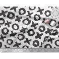 thumbnail image 3 of Soimoi White Rayon Fabric Circle & Cross Geometric Print Fabric by the Yard 56 Inch Wide, 3 of 3