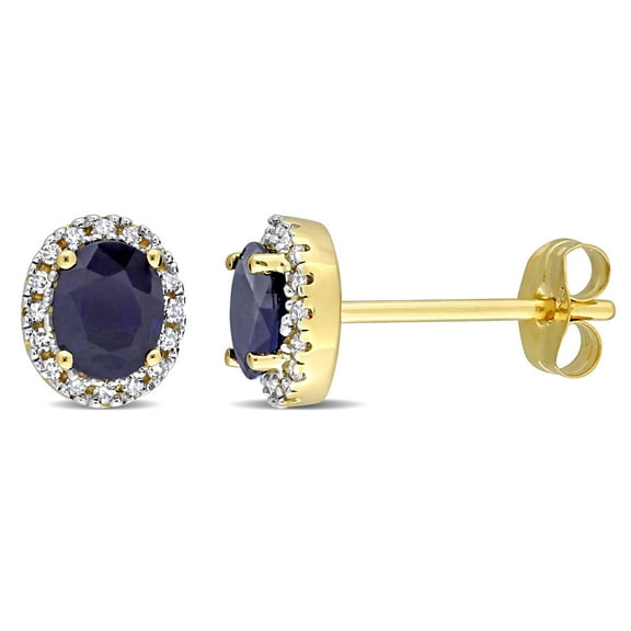 Everly Women's Sapphire and 14k Yellow Gold Earrings