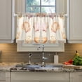 thumbnail image 2 of Yayeee Kitchen Curtains Tier Pair Light Filtering 27"x36" Rod Pocket Short Cafe Window Panel, Pink Seashell, 2 of 7