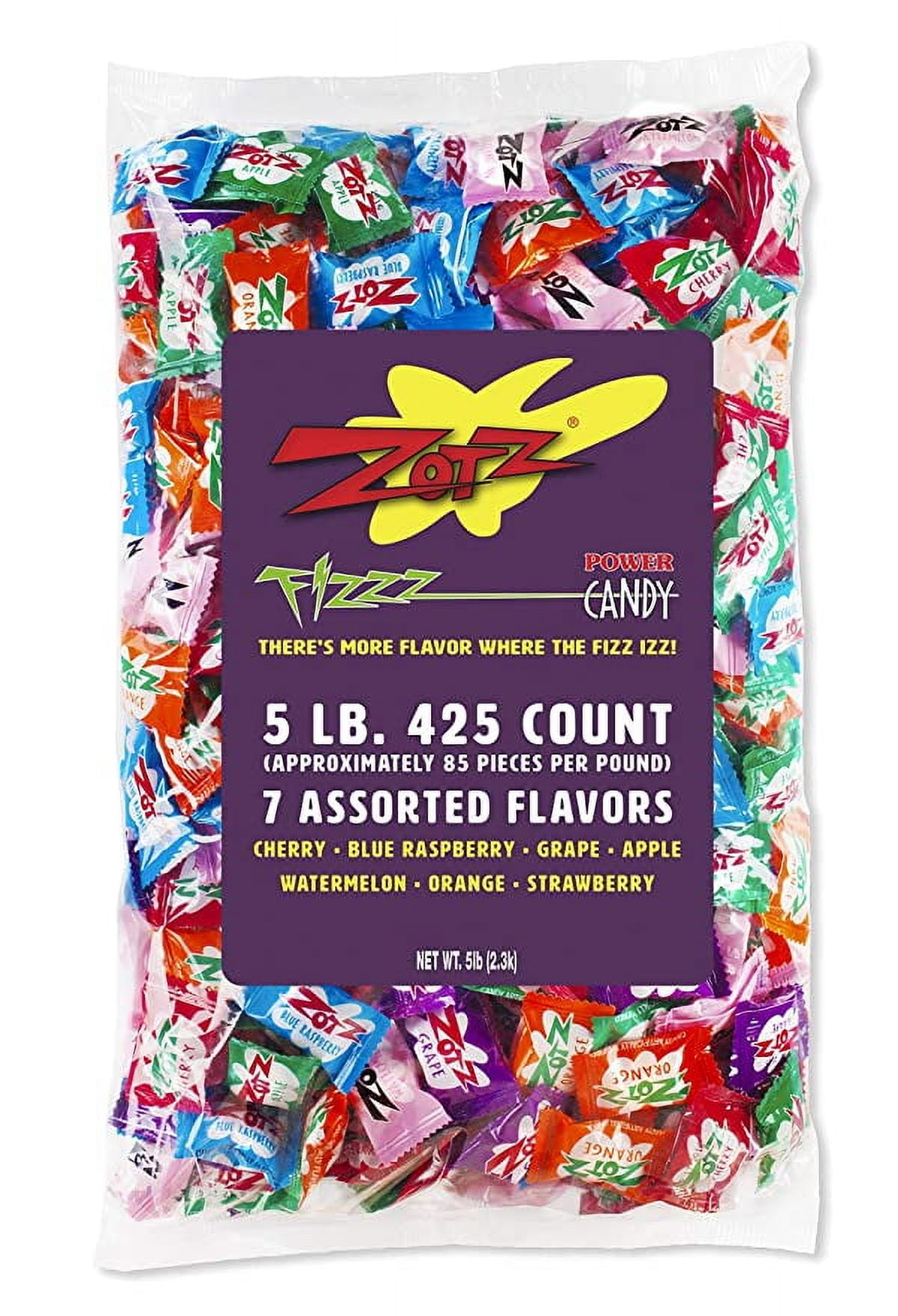Zotz Candy Bulk Assorted Wrapped Sour Zotz Candy 5 pounds