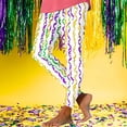 thumbnail image 4 of Lorytime Women Mardi Gras Leggings Patterns Carnival Trousers Butt Lifting Vacation Tights Pants Sports Clothes, 4 of 5